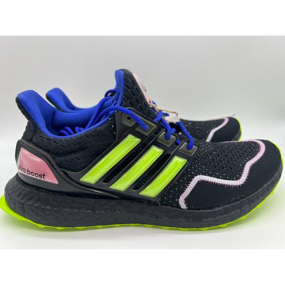 Adidas Ultraboost 1.0 Neon Black/Lucid Lemon/Pink ID0144 Men’s Size 8 - Picture 1 of 12